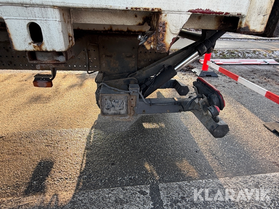 Renault lastbil – med skiftelad, lift og container Renault Midlum