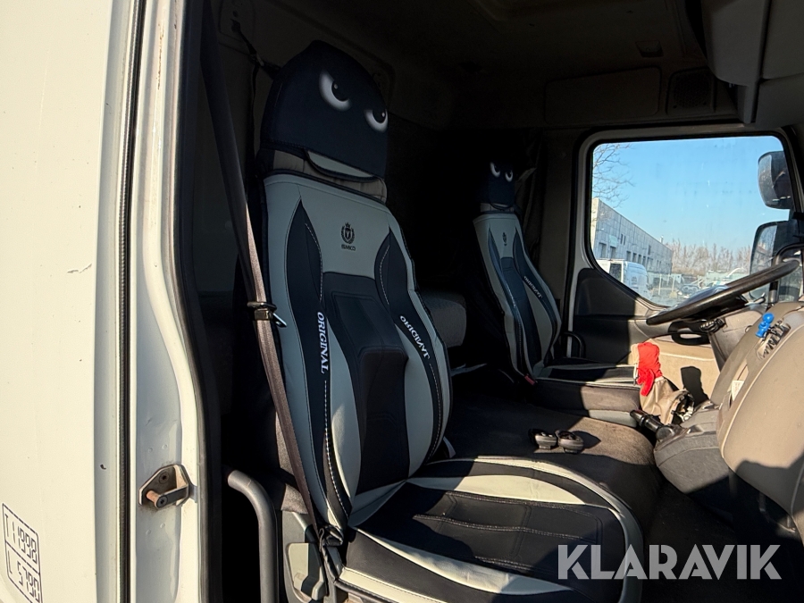 Renault lastbil – med skiftelad, lift og container Renault Midlum