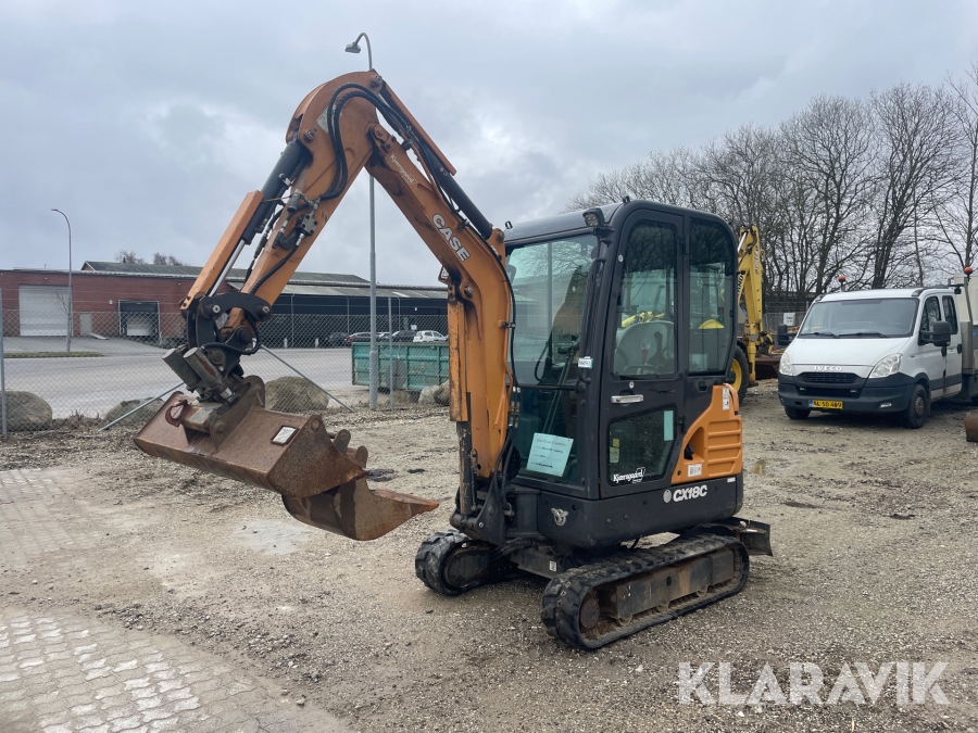 Gravemaskine Case CX18C med skovle