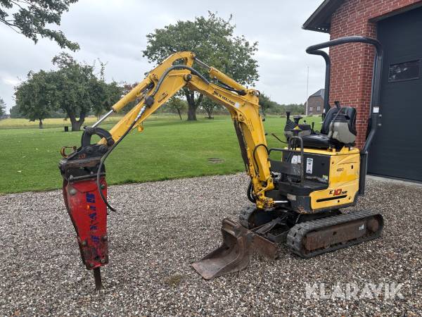Gravemaskine New Holland E10SR med hydraulisk hammer