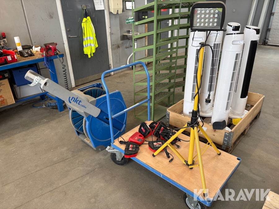 Kabeltromle og batterioplader NKT cables + Milwaukee - 10 enheder