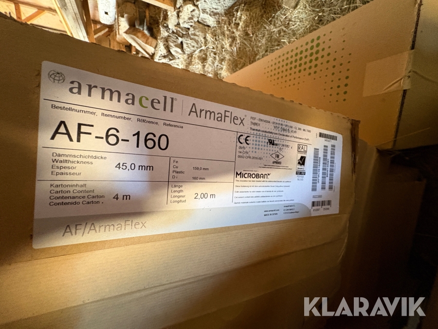 Rør isolering Armaflex Blandede størrelser, Guldborgsund, Kl