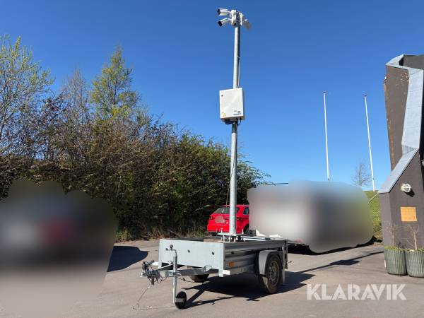 Overvågningssystem Hikvision mobil byggepladssikring på Martz trailer 750