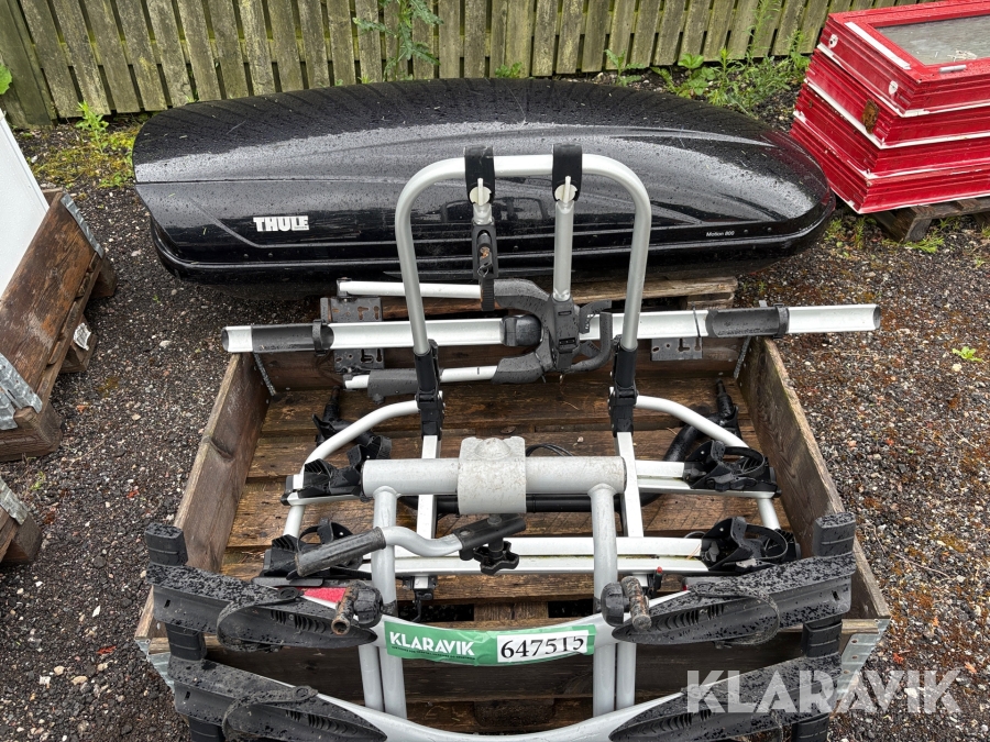Thuleboks og 2 styk cykelholder Thule