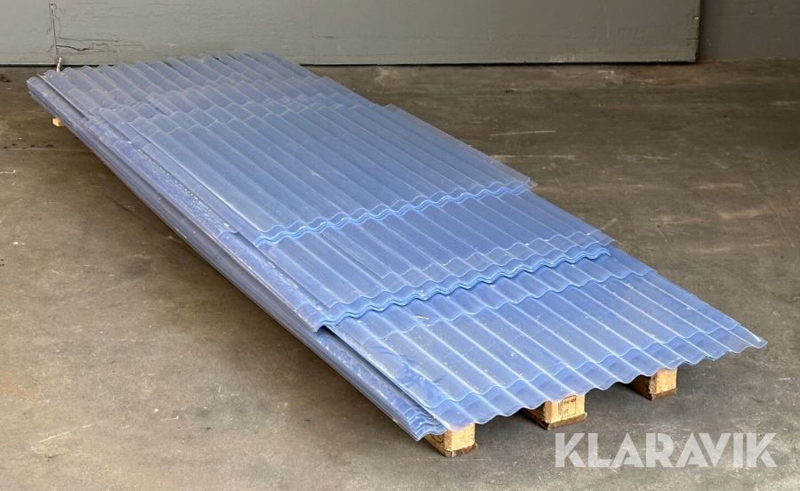 PVC bølgeplader, samlet parti - 100 m2