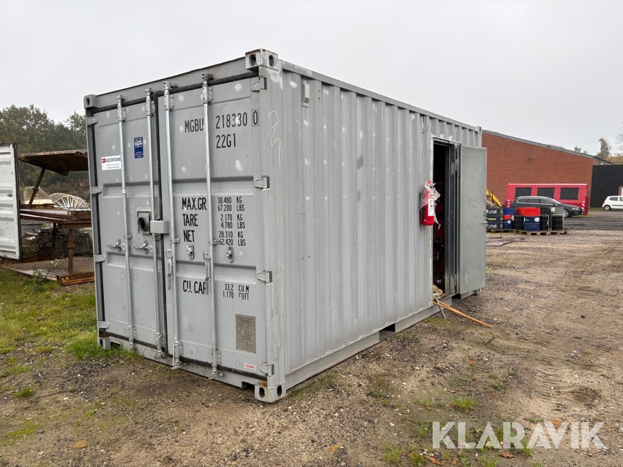 15 fods container med Windhager bwe600 varmeanlæg