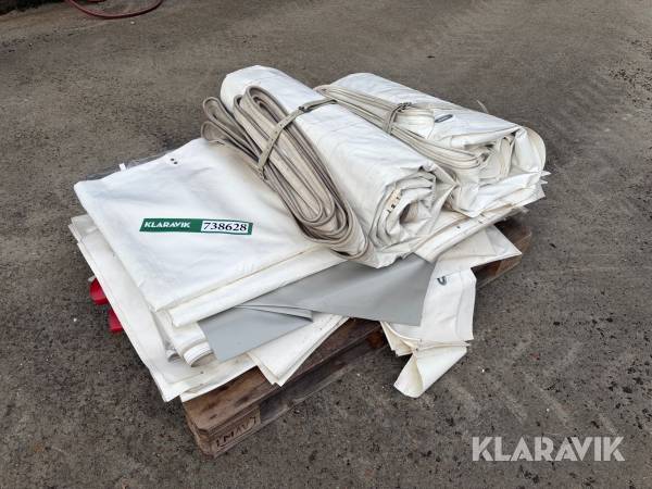 Teltdug - assorteret til 9m telt