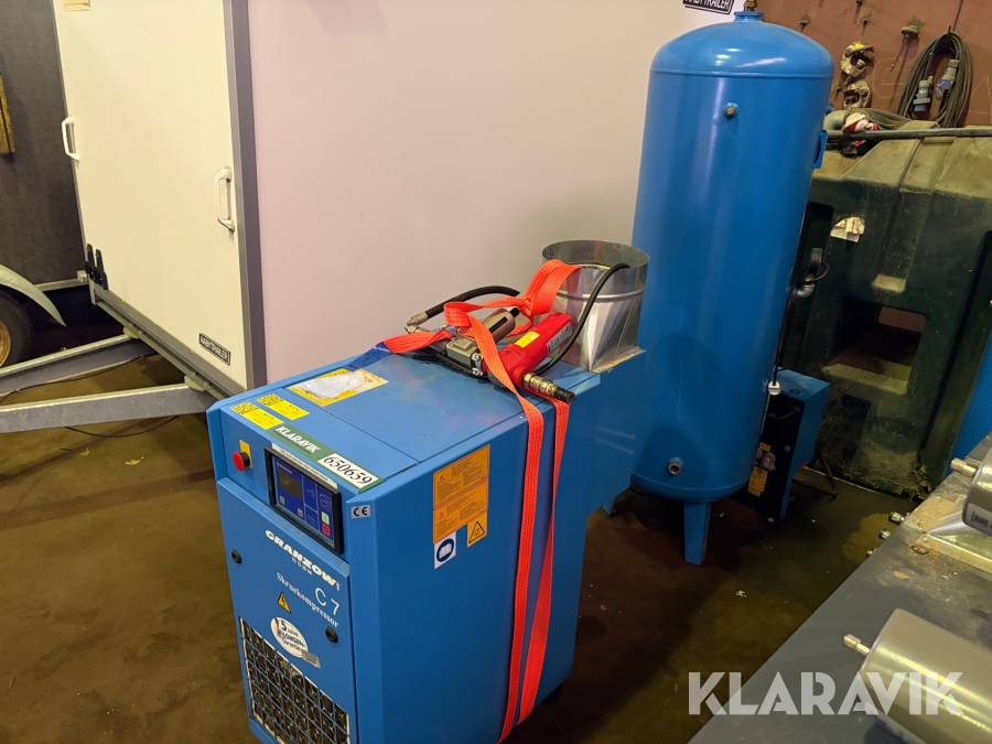 Skruekompressor Boge Granzow C7 med forvarmer, tank og filter