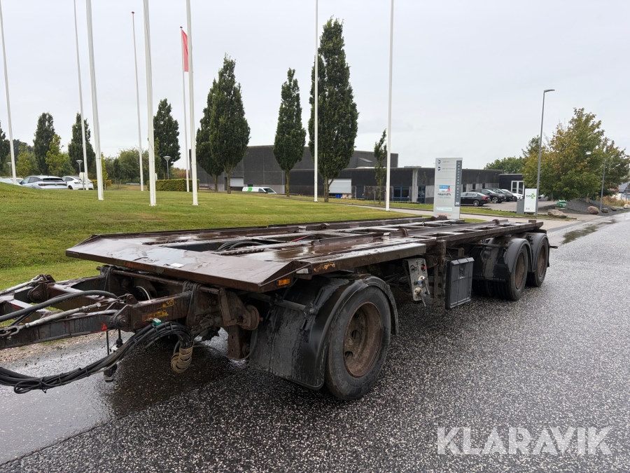 Overførings anhænger Kel-Berg D24B3 med udtræk og 3 vejstip.