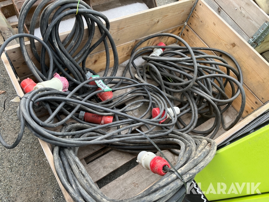 Kraftkabler 4 styk