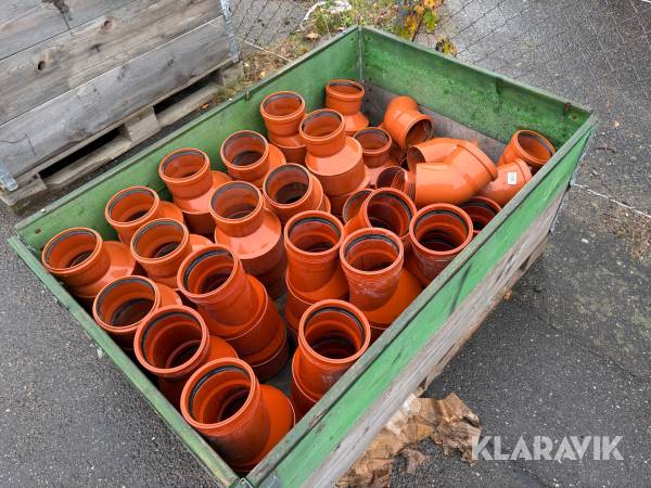 Assorterede kloak og afløbsrør -  cirka 35 dele