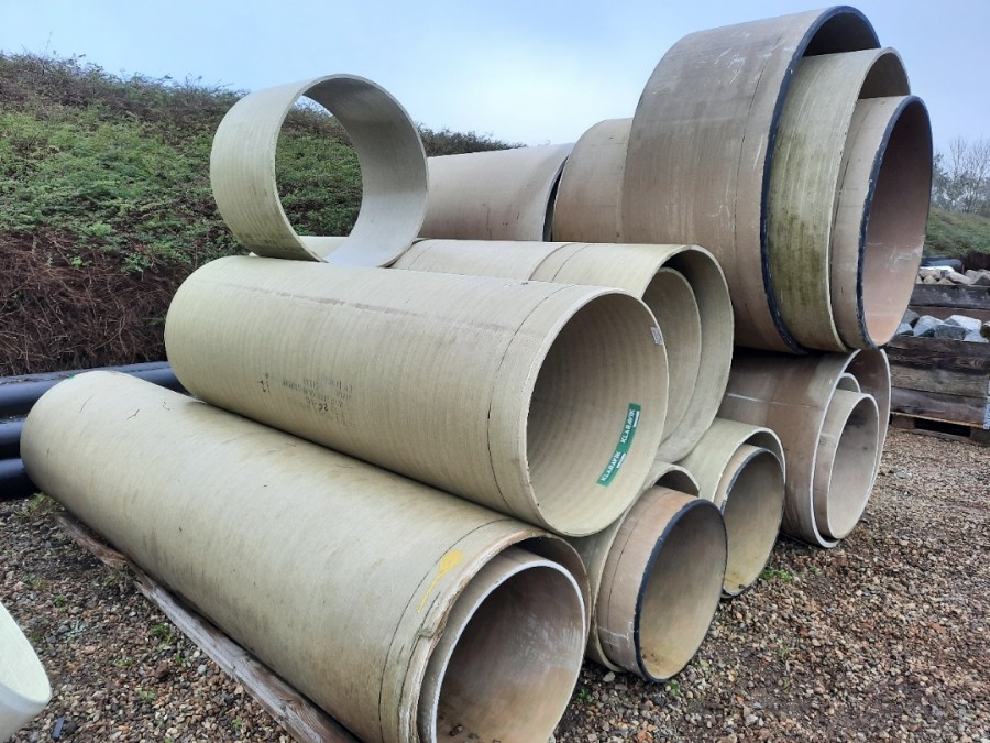 Glasfiber artige rør 60 til 140 cm i diameter