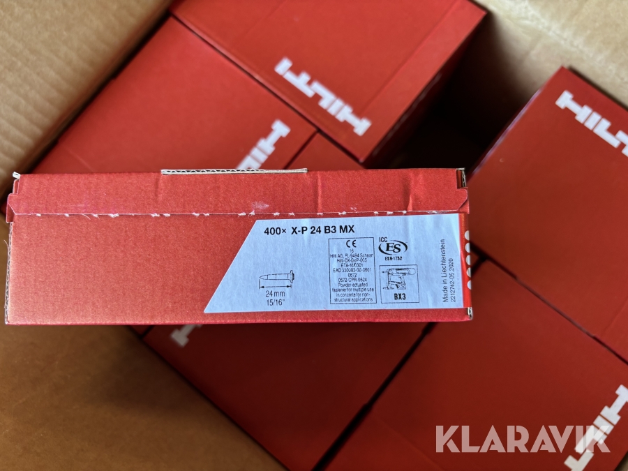 HILTI X-P 24 B3 MX Søm og X-U 16 MX søm