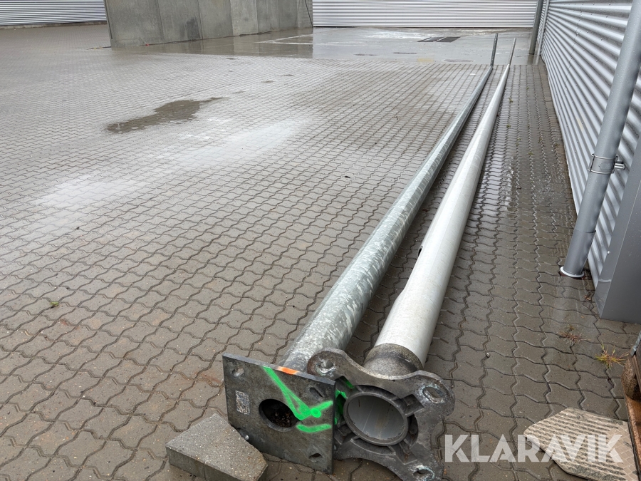 Lygtepæle aluminium og galvaniseret stål 2 styk