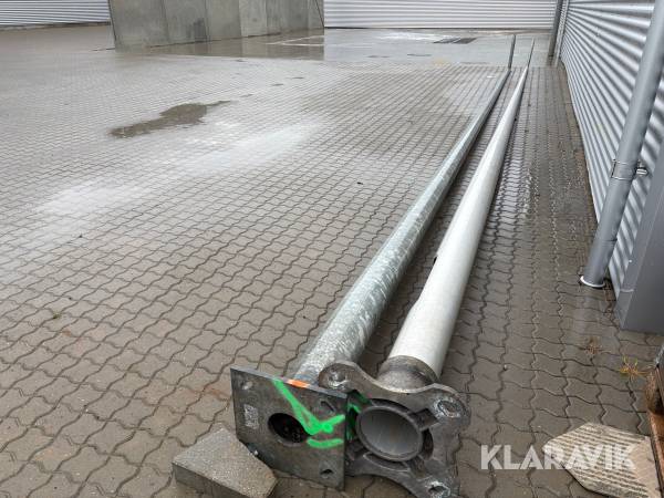 Lygtepæle aluminium og galvaniseret stål 2 styk