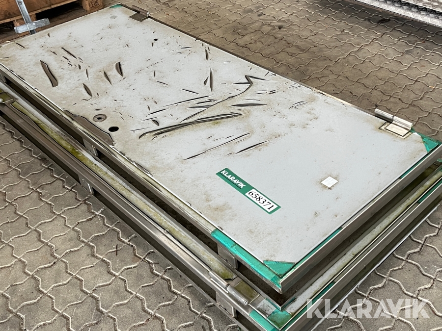 Ståldøre 2 styk rustfri stål