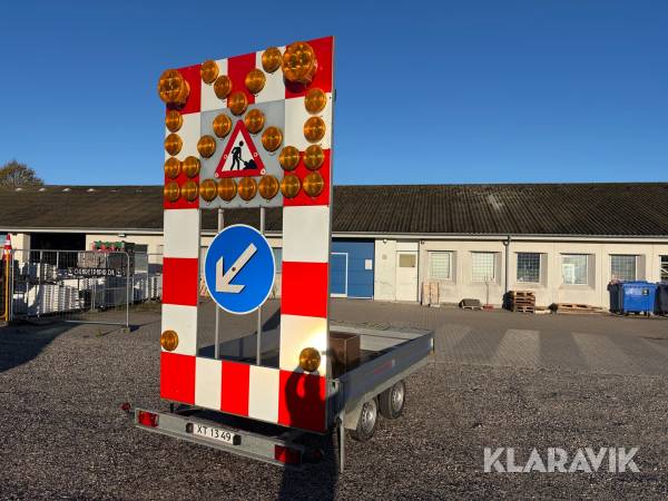 Skiltevogn Phv Trailer 2 aksler 750kg