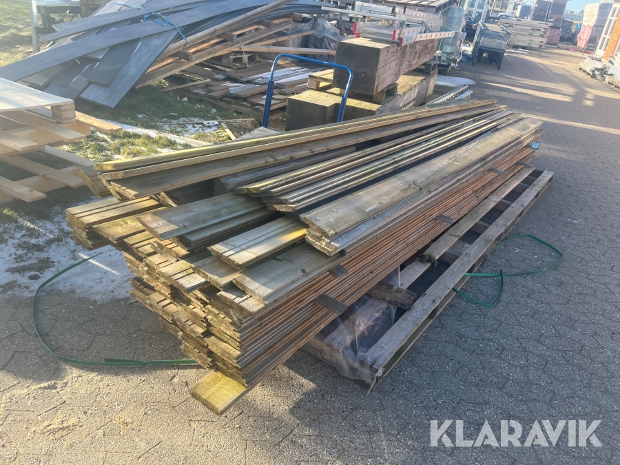 Trykimprægneret beklædnings brædder Gran, 95 styk