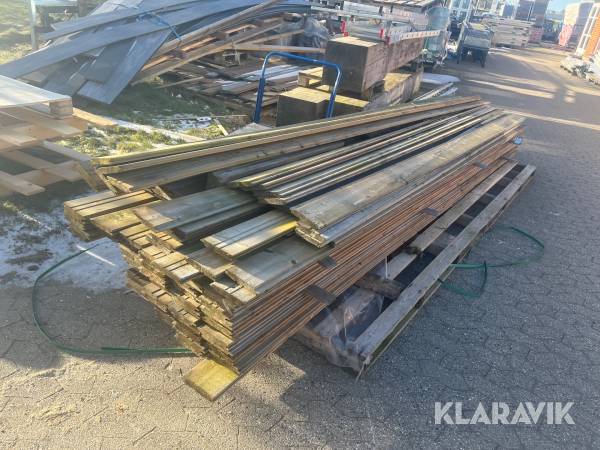 Trykimprægneret beklædnings brædder Gran, 95 styk