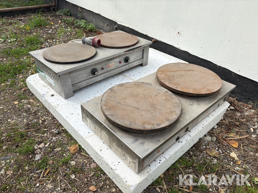 Crepes pander 2 styk Krampuz / sofraca 1 styk på gas 1 styk på EL