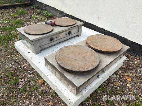 Crepes pander 2 styk Krampuz / sofraca 1 styk på gas 1 styk på EL