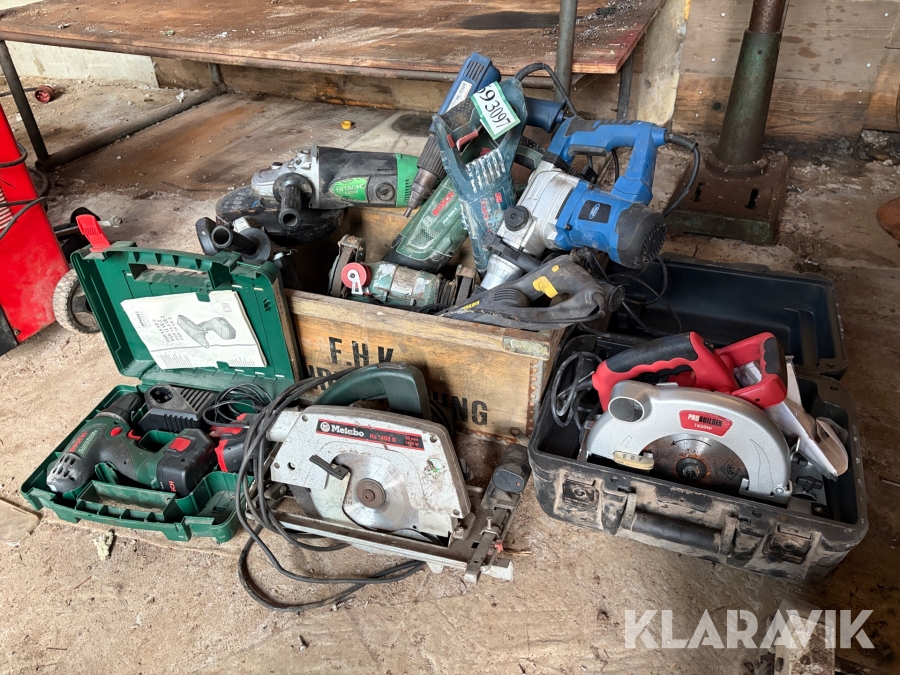 Håndværktøj stort samlet lot