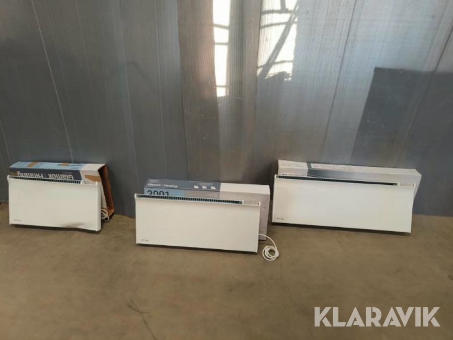 El radiator Glamox 600-1000w 3 stk