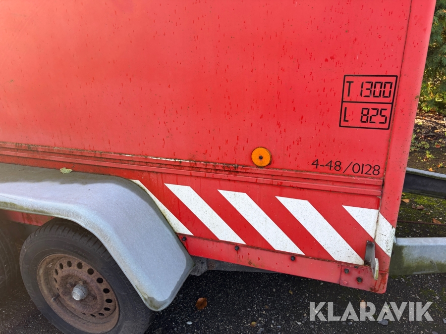 Cargotrailer Brenderup 1300kg - med bremser