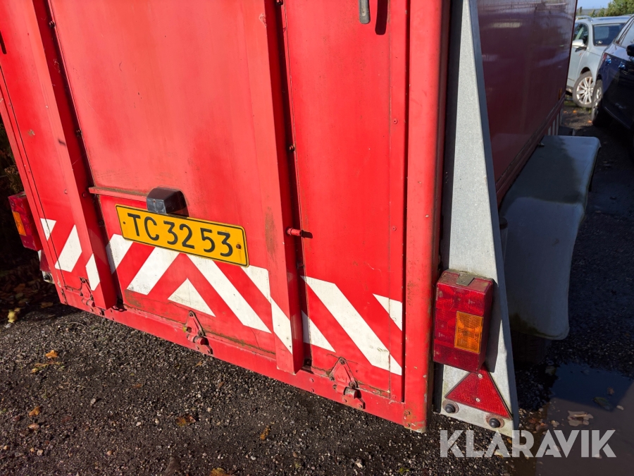 Cargotrailer Brenderup 1300kg - med bremser
