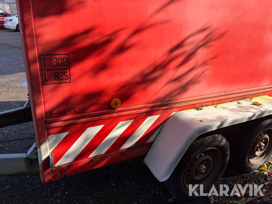 Cargotrailer Brenderup 1300kg - med bremser