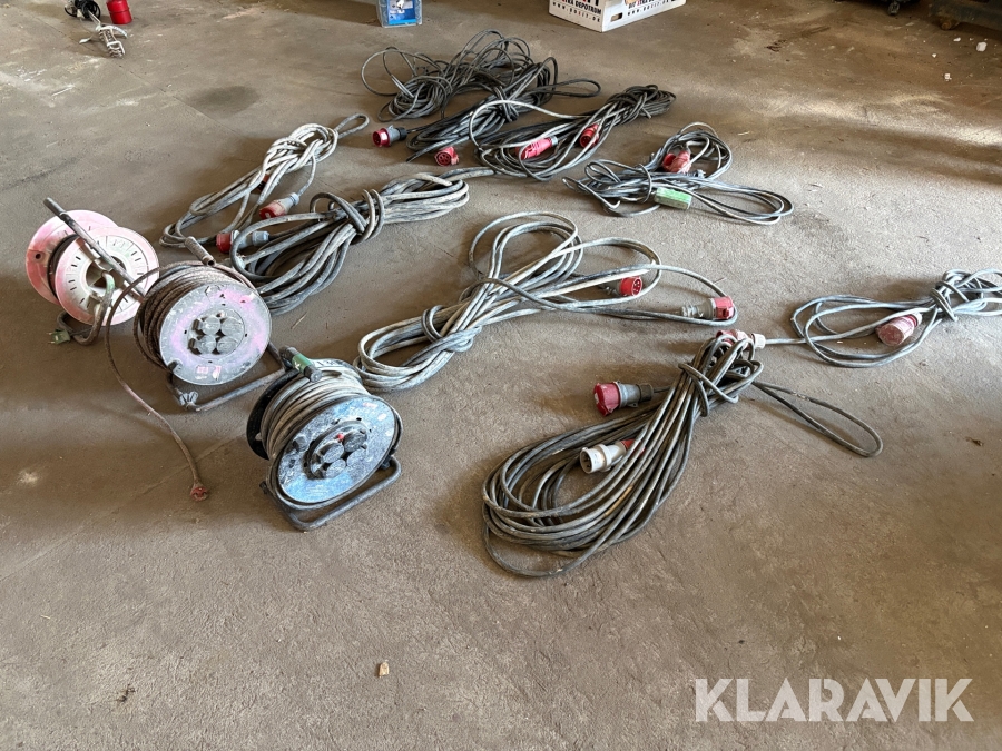 Elkabler + kabelruller 10+3 styk
