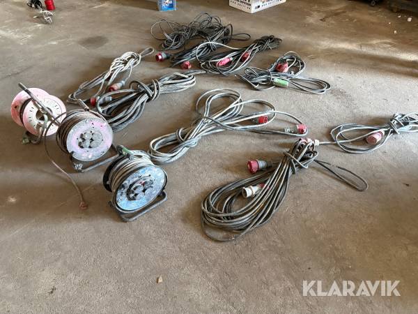 Elkabler + kabelruller 10+3 styk