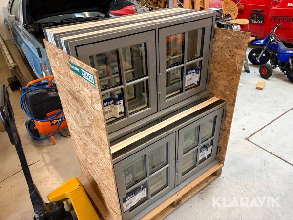 Vinduer Idealcombi Stilsprosse træ/alu 2-lags energiglas 7 styk