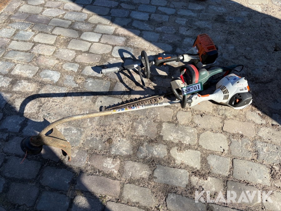 Hækkeklipper, multimaskine  og græstrimmer STIHL, metabo