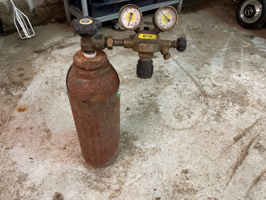 Acetylen flaske med manumeter