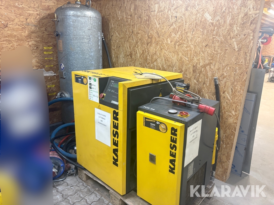 Skruekompressor Kaeser SK19 med køletørrer TCH 26