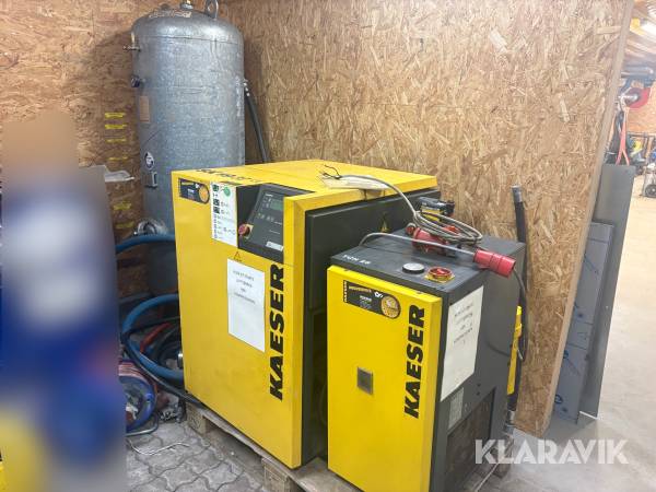 Skruekompressor Kaeser SK19 med køletørrer TCH 26