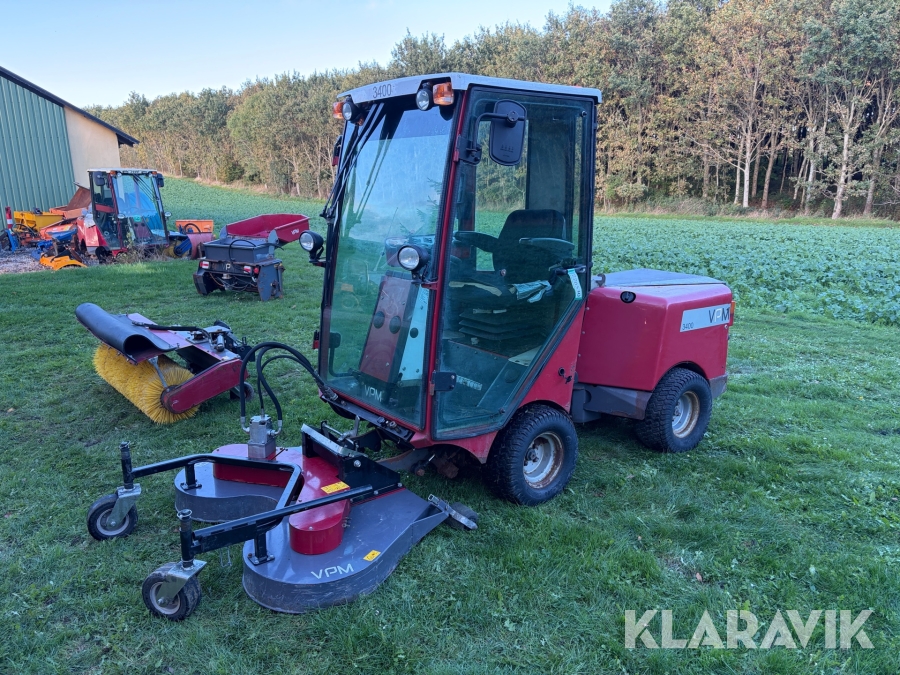 Græsslåmaskine Vpm 3400 med klipper og kost