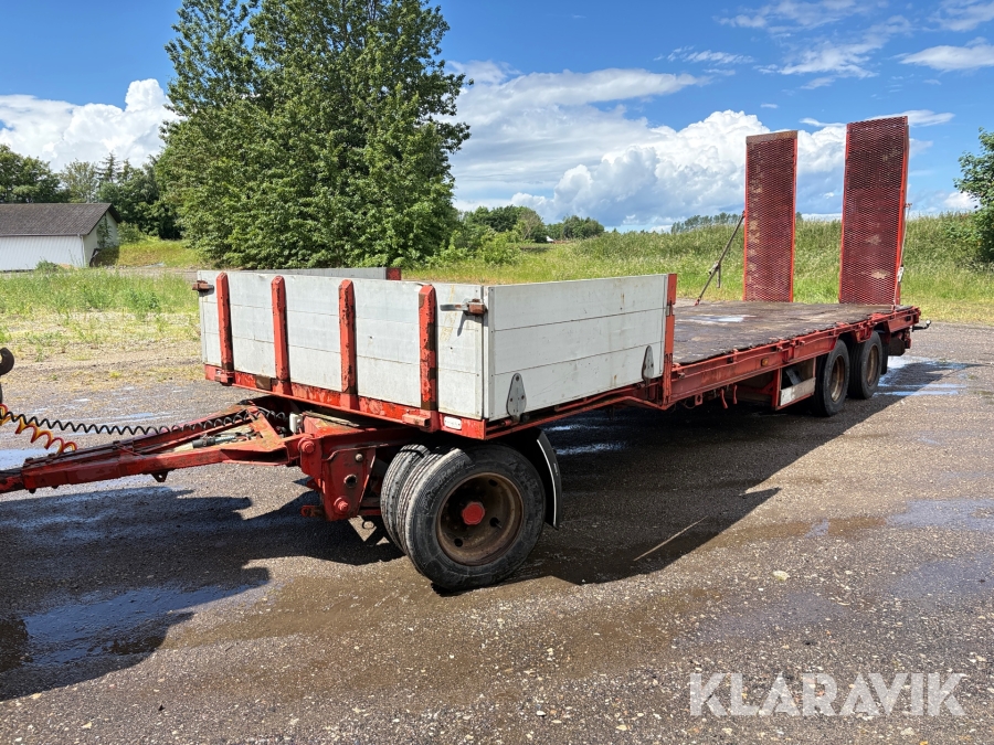 Blokvogn med alu Ramper