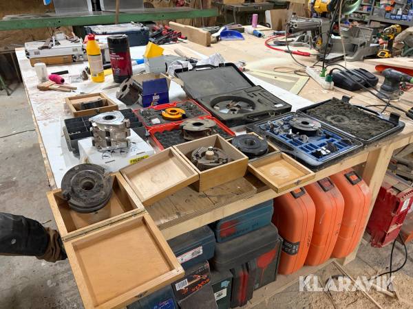 Stort lot fræsetilbehør til stationær fræser