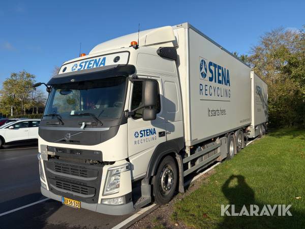 Lastbil Volvo FM 410 med MTDK kærre, kasse og lift