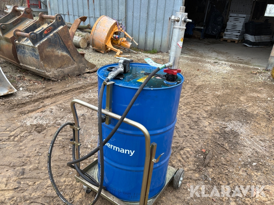 Olietønde med pumpe Euro part 200L