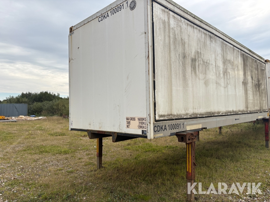 Isoleret container Lagab - med varme og lys