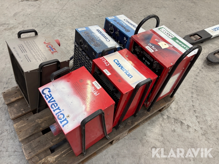 Varmeblæsere Joel, el Björn og viking 6 styk 