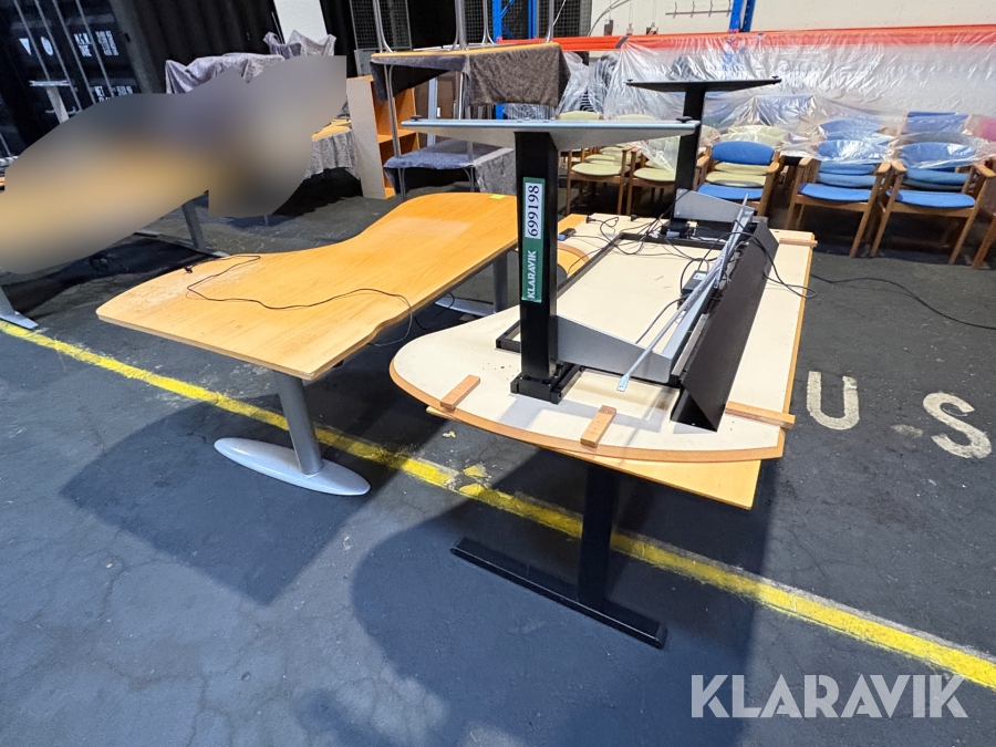 Hæve/sænke borde 3 styk