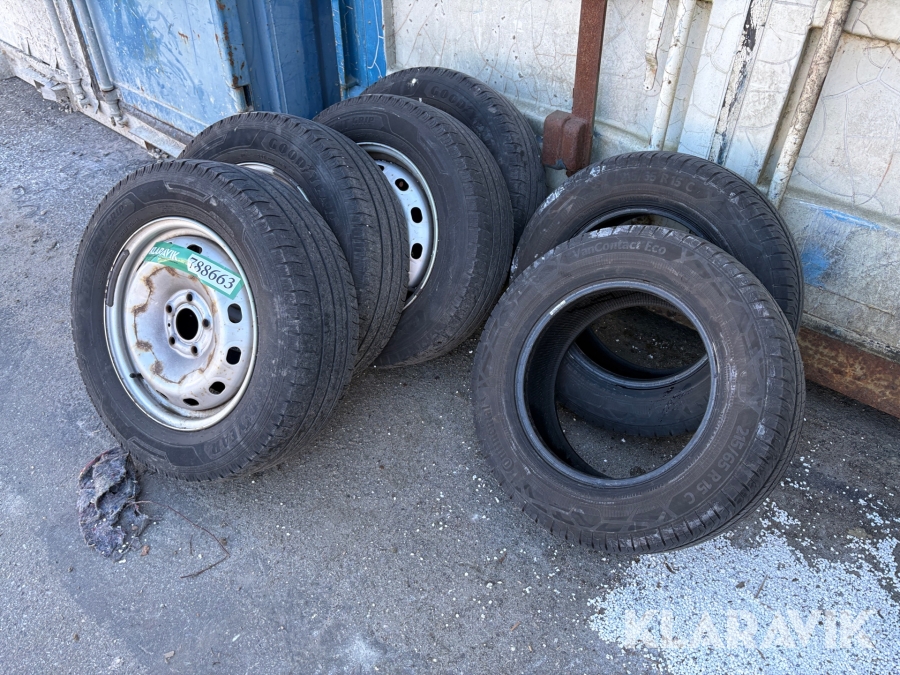 Dæk Good Year/Continental 215/65R16C, 215/65R15C - 6 styk