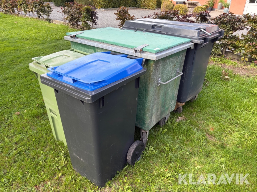 Blandet lot containere - 4 styk