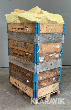 8 paller isolering inkl paller/pallerammer