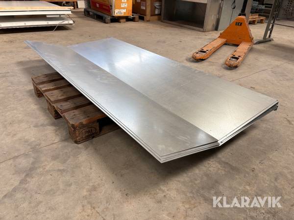 Galvaniseret stålplader 4 styk