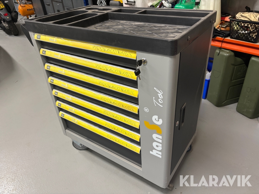 Værkstedsvogn med indhold HanSe Tool